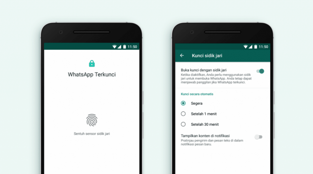 cara mengaktifkan fitur fingerprint di whatsapp