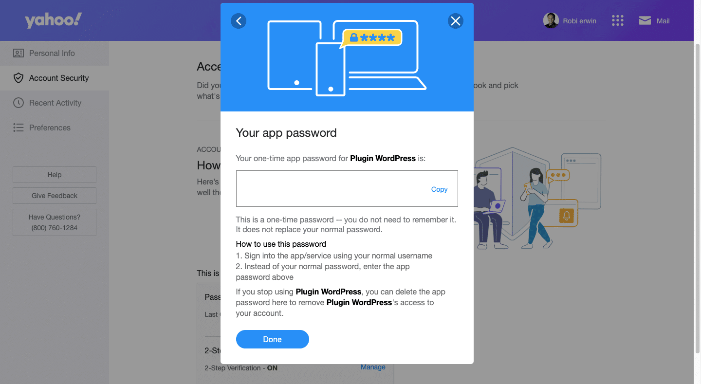 Cara Pengaturan Yahoo SMTP di Blog WordPress 5 September 30th, 2026 • Blog Situstarget Simpan password aplikasi Yahoo Mail yang telah berhasil kamu buat sebelumnya.