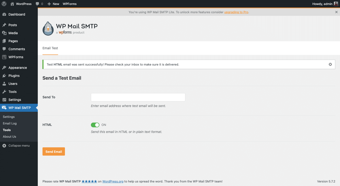 Cara Pengaturan Yahoo SMTP di Blog WordPress 8 September 30th, 2026 • Blog Situstarget Lakukan pengetesan usai konfigurasi plugin SMTP di situs WordPress.
