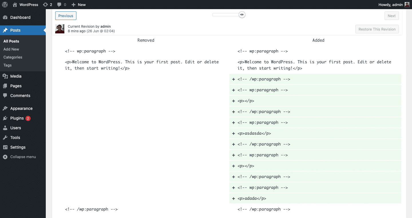 Cara Menggunakan Fitur Revisi Artikel WordPress
