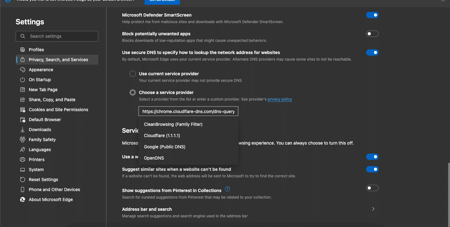 Cara Mengaktifkan DNS over HTTPS Pada Browser 5 September 30th, 2026 • Blog Situstarget Cara mengaktifkan DNS Cloudflare pada browser Microsoft Edge
