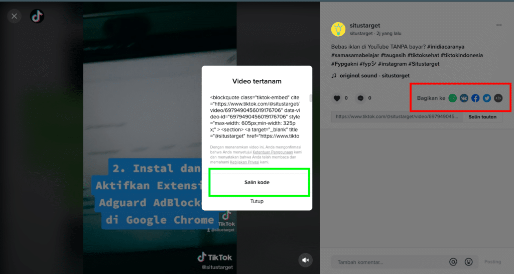 Embed Video TikTok di WordPress Sangat Mudah Lho! 5 September 30th, 2026 • Blog Situstarget Cara menanam video TikTok pada Situs web WordPress