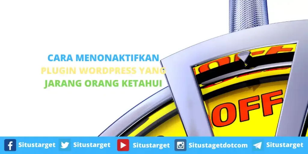Cara Menonaktifkan Plugin WordPress Yang Jarang Orang Ketahui