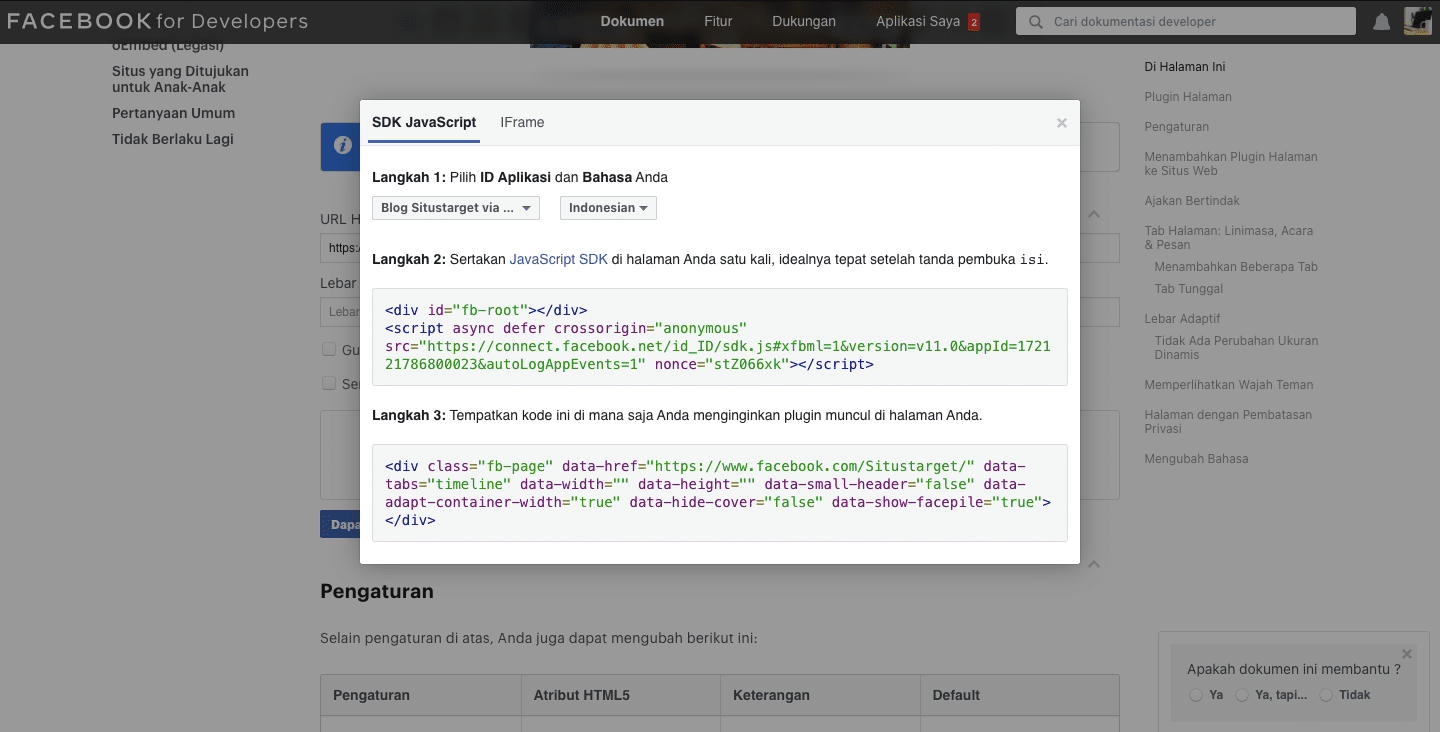 Cara Memperlihatkan Fanspage Facebook Pada Situs WordPress