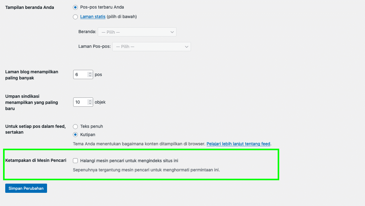 Cara Agar Mesin Pencari Tidak Mengindeks Situs Web 3 September 29th, 2026 • Blog Situstarget Cara menghalangi mesin pencari untuk mengindeks situs WordPress.