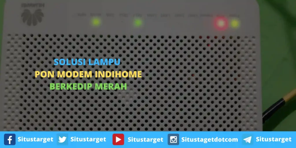Cara mengatasi modem indihome lampu pon merah berkedip