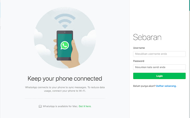 Cara Menghubungkan Akun Sebaran Dengan WhatsApp Web