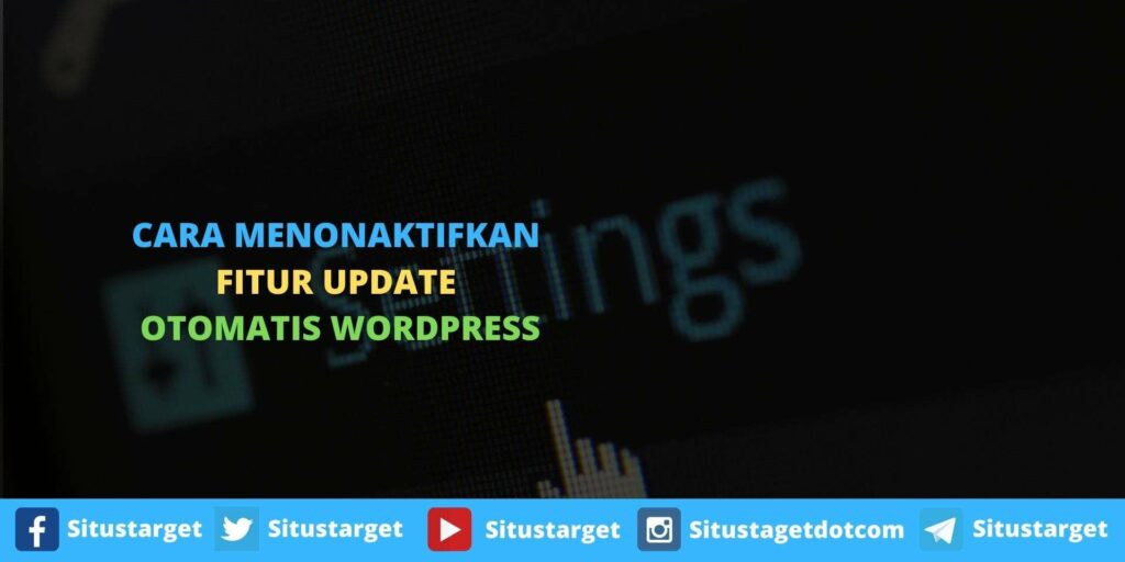 Cara Cepat Menonaktifkan Fitur Update Otomatis Wordpress