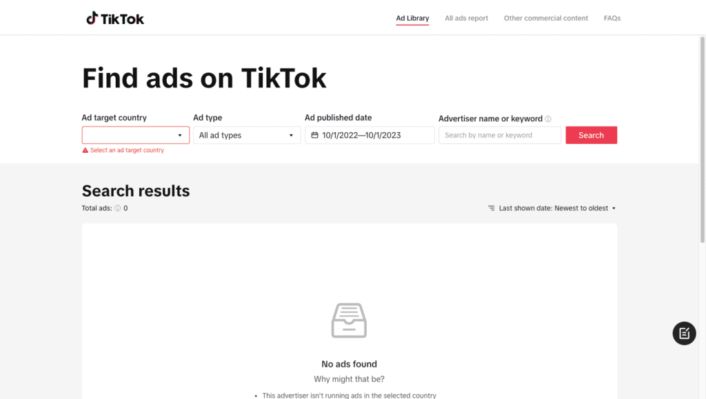 Apa Itu Tiktok Ad Library dan Bagaimana Cara Melakukan Riset Konten Ads Kompetitor Bisnis Kamu Di TikTok 3 September 30th, 2026 • Blog Situstarget Tampilan TikTok Ad Library