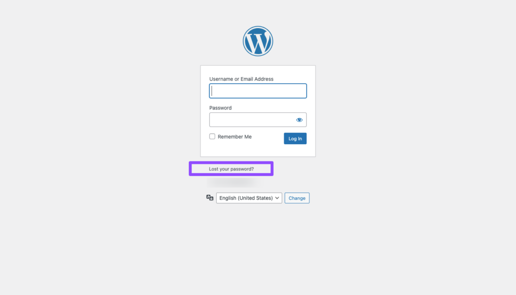Klik Tombol Lupa Password Untuk Mengirim Ke Email Link Reset Password WordPress