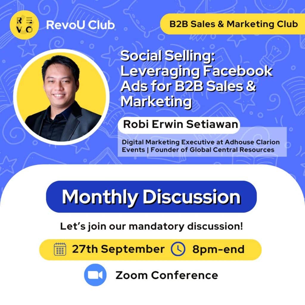 Review RevoU Setelah Jadi Alumni Full Stack Digital Marketing Dan Gabung RevoU Club 3 September 30th, 2026 • Blog Situstarget Acara rutin setiap bulan yang wajib diikuti oleh anggota Club RevoU B2B Sales dan Marketing