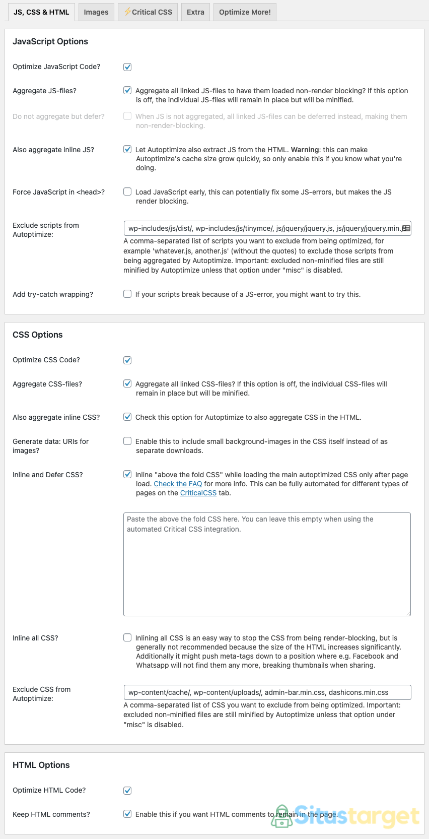 Cara Setting Plugin Autoptimize