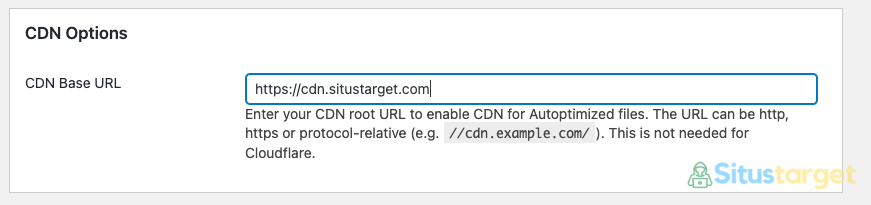 Cara Menggunakan CDN Pada Plugin Autoptimize