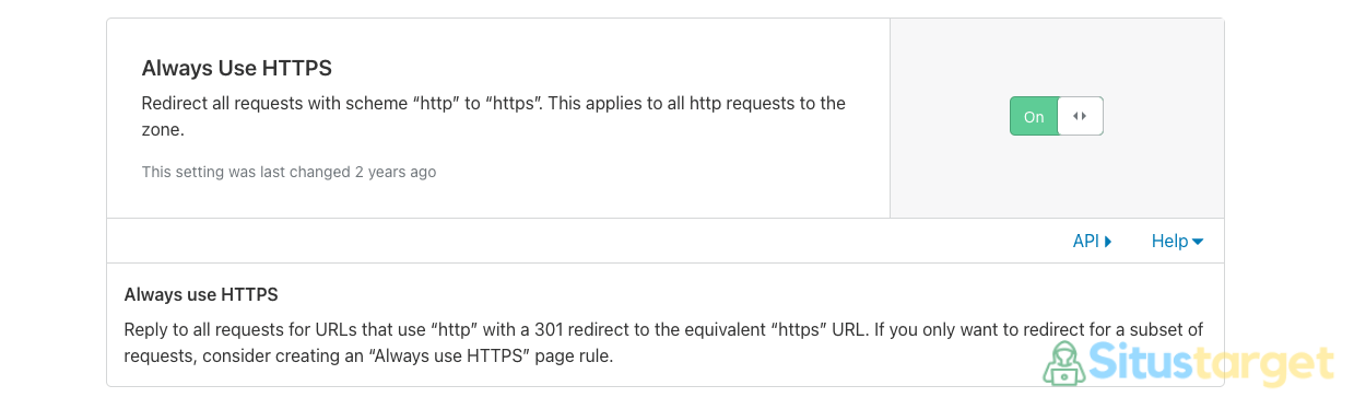 Cara Memperbaiki ERR TOO MANY REDIRECTS Cloudflare 4 September 29th, 2026 • Blog Situstarget Cara Menggunakan Cloudflare Always Use HTTPS