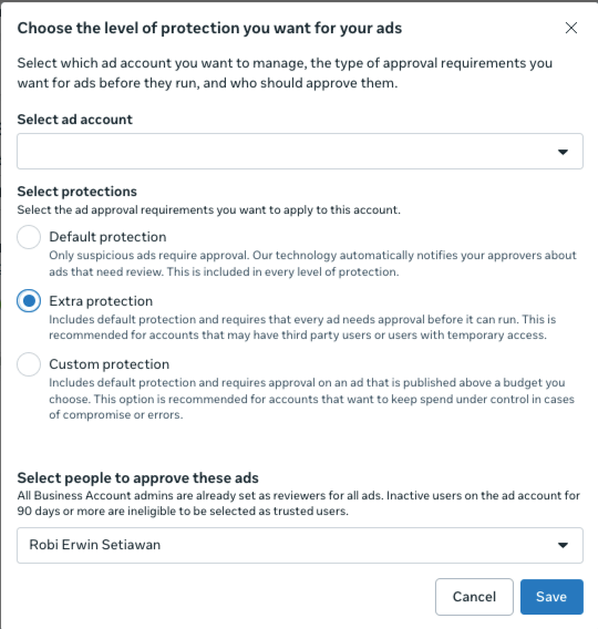 Waspada! 7 Kesalahan Fatal yang Bikin Meta Ads Diretas 9 September 30th, 2026 • Blog Situstarget Cara melidungi ad account Facebook dengan pengaturan keamanan tambahan