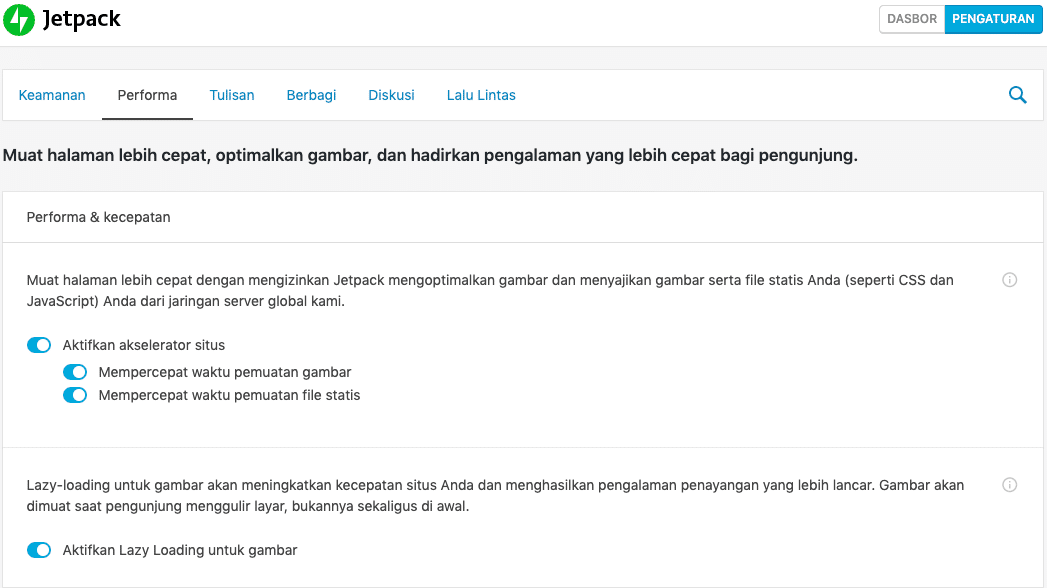 Cara Mengaktifkan CDN Jetpack di Blog WordPress