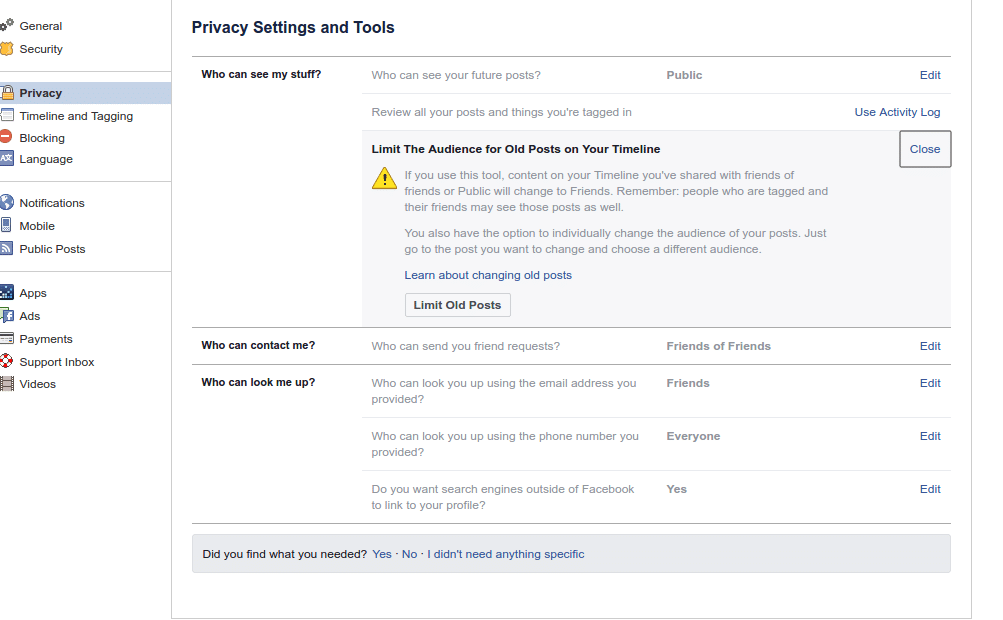 Tips menjaga privacy akun facebook dengan cara membuat postingan lama menjadi private (bukan konsumsi publik)
