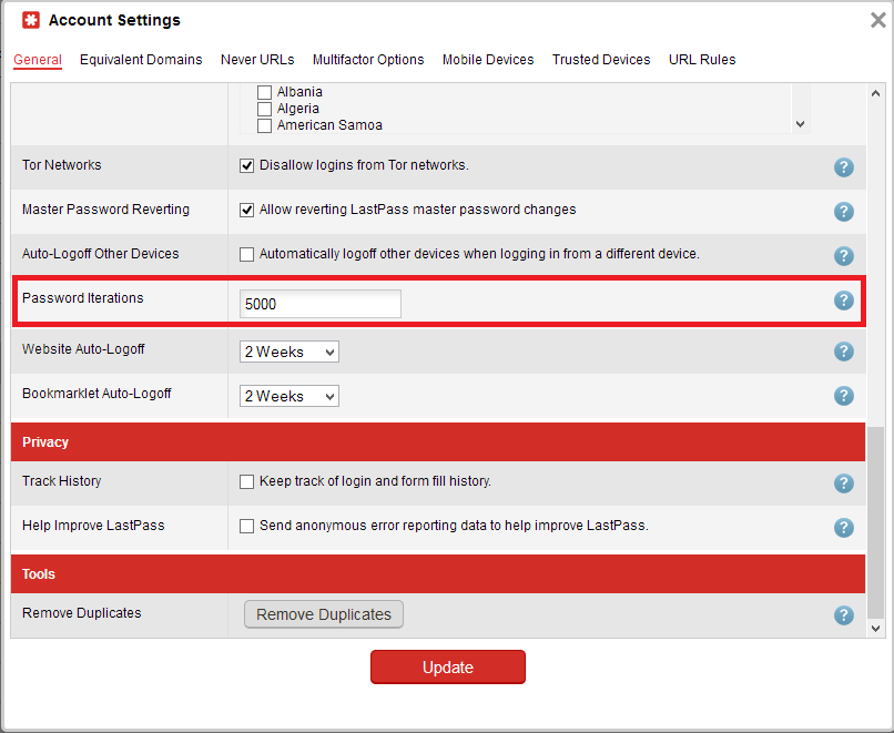 Tingkatkan Keamanan LastPass Anda Sekarang Juga! 9 September 30th, 2026 • Blog Situstarget Meningkatkan nilai Password Iterations (PBKDF2) akun LastPass