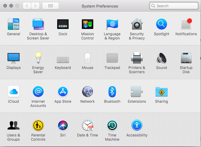 Cara Mengamankan Macbook dari Serangan Hacker 4 September 30th, 2026 • Blog Situstarget Tampilan menu System Preferences yang ada di MacOS