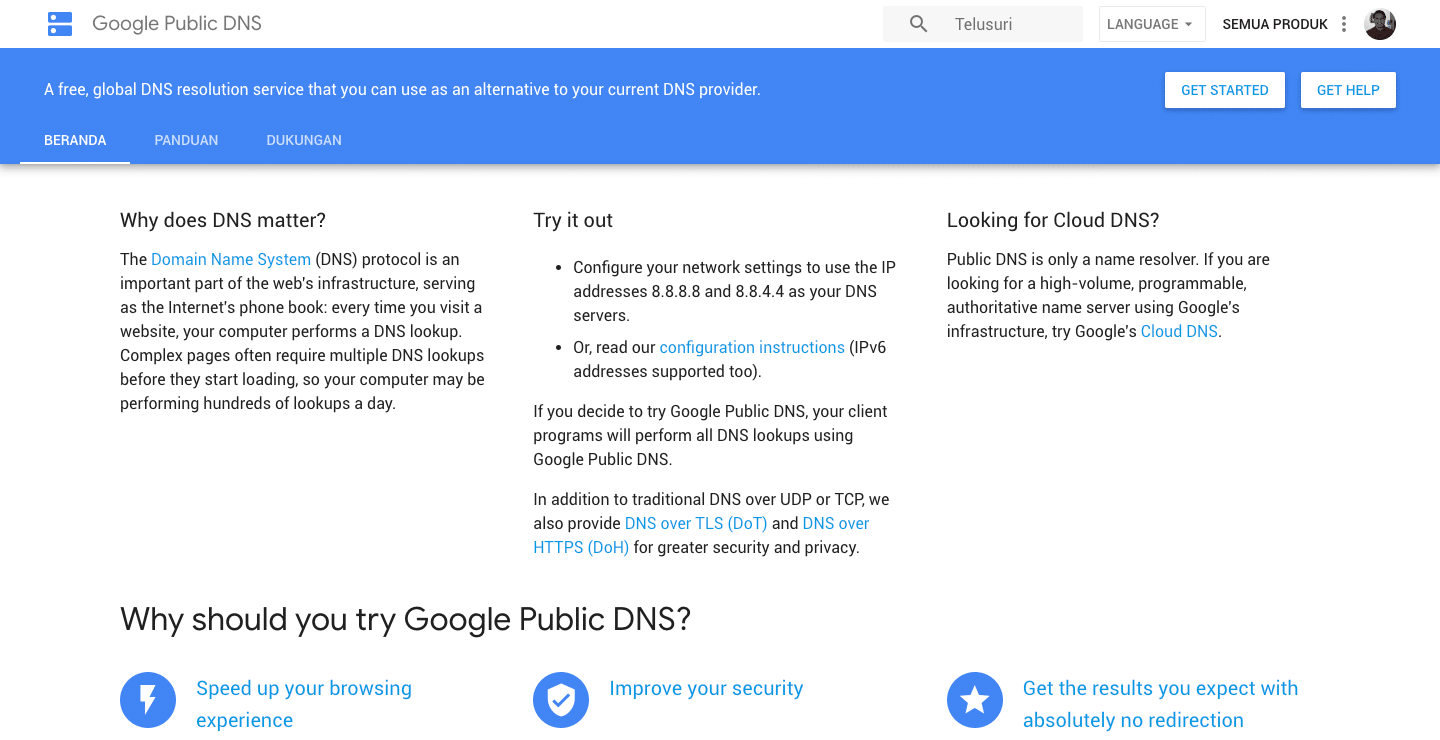 Daftar Public DNS Service Gratis dan Terbaik 5 September 30th, 2026 • Blog Situstarget Google Public DNS 8.8.8.8 dan 8.8.4.4