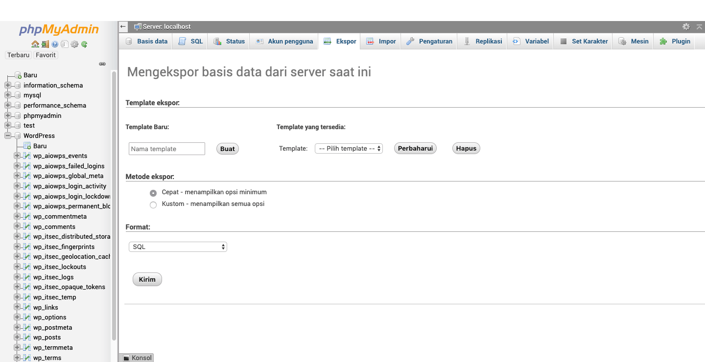 Tidak Bisa Login WordPress? Berikut 9 Cara Memperbaikinya 4 September 29th, 2026 • Blog Situstarget Cara backup database WordPress menggunakan phpMyAdmin