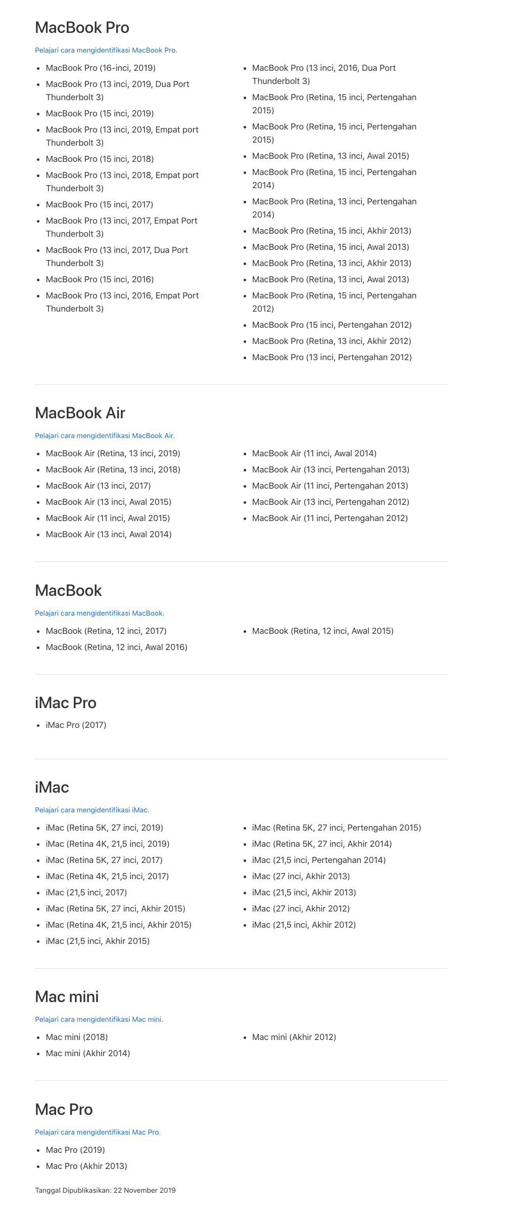 Ini Beberapa Tanda Kalau Kamu Harus Ganti Macbook Kamu dengan Yang Lain 4 Oktober 3rd, 2026 • Blog Situstarget List Macbook yang bisa diupgrade ke OS Catalina, jika macbook kamu tidak terdapat didaftar ini maka kamu bisa pertimbangkan untuk ganti macbook kamu dengan yang lain