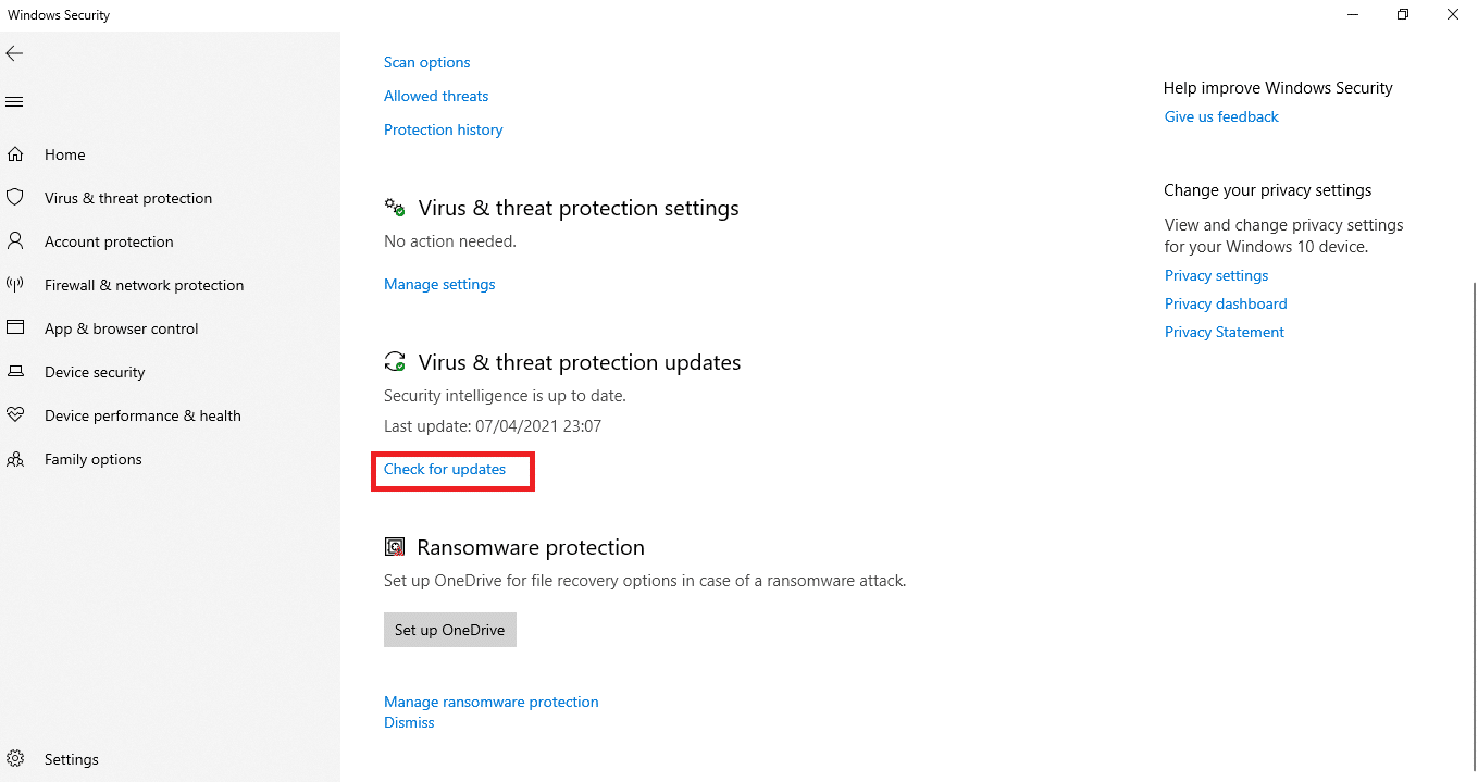 Cara memperbaharui database pada Windows Defender