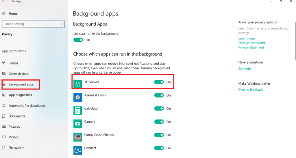 Mematikan background apps pada Windows 10 untuk meningkatkan performa Windows 10 agar lebih cepat