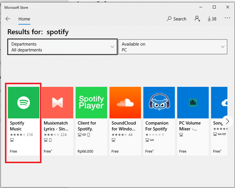 Cara menginstal aplikasi melalui Microsoft Store
